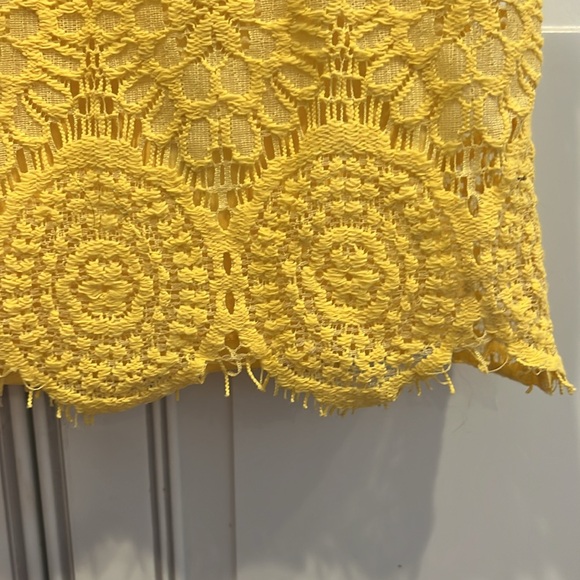 Laundry by Shelli Segal yellow crotchet dress - Picture 5 of 9